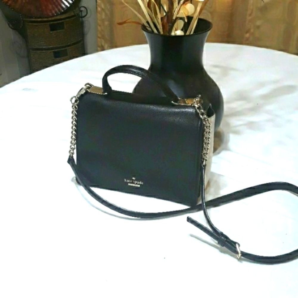 NWOT Kate Spade Patterson Drive medium Maisie crossbody satchel in cement/black